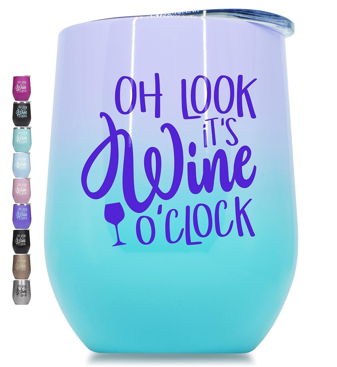 Wine Tumbler With Sayings Premium Stainless Steel Funny Wine Cup Glass for Men Women Sister Mom Friend Tiffany Purple